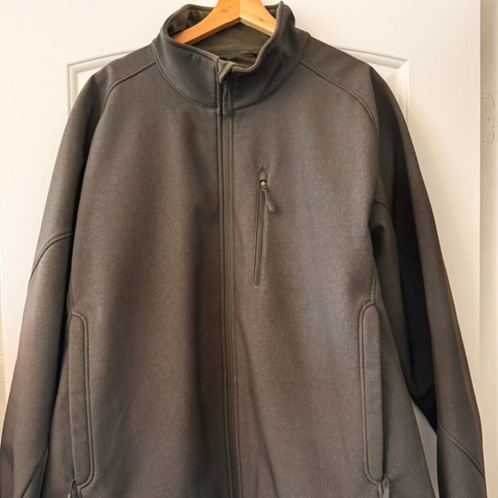 Kirkland Signature Men’s Gray Full Zip Jacket Fleece Softshell XXL